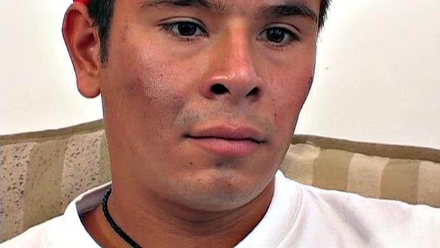 Alex finds his friends doing some car repairs and suggests they take a break. The trio moves indoors, where the horny bottom soon has Oscar and Sergio watching porn.