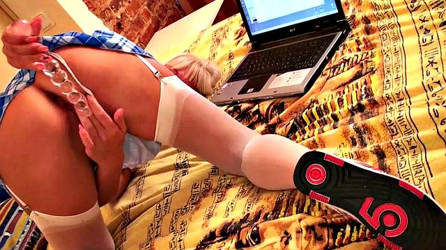 Dina with anal dildo