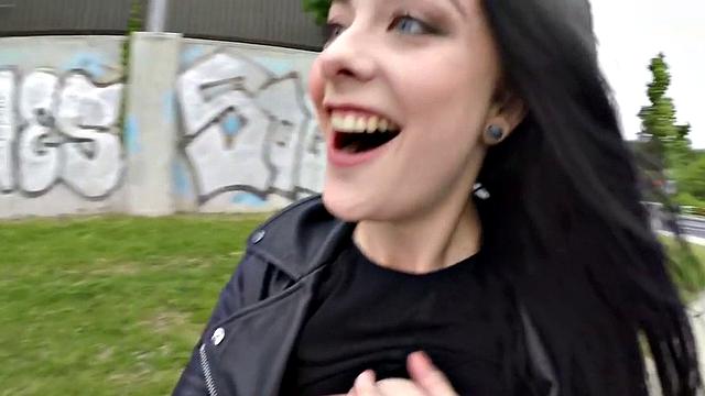 Public POV sluts fucked outdoors for money compilation
