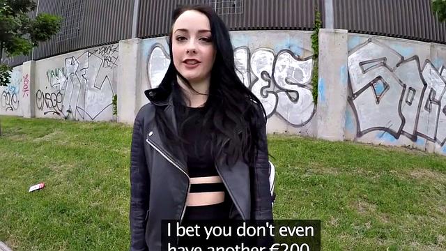 Public POV sluts fucked outdoors for money compilation