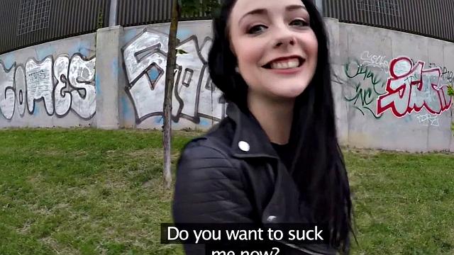 Public POV sluts fucked outdoors for money compilation