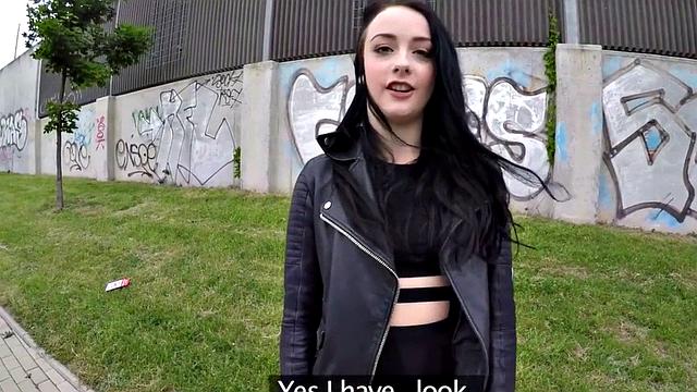 Public POV sluts fucked outdoors for money compilation
