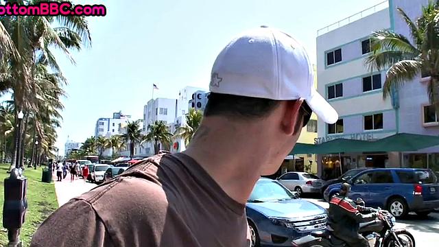 Pulled black thug sucks white cock before analpounding