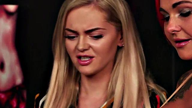 CFNM femdom British ladies wank cock in group session