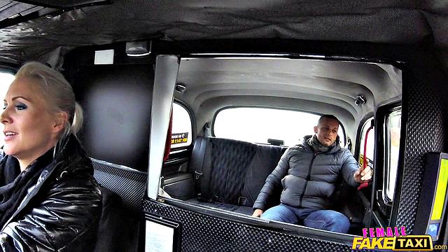 Tattooed Lady Driver deepthroats and rides hard in reverse cowgirl position