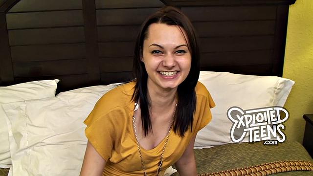 Watch this young and slim newbie show off her amazing body in POV lingerie and thongs