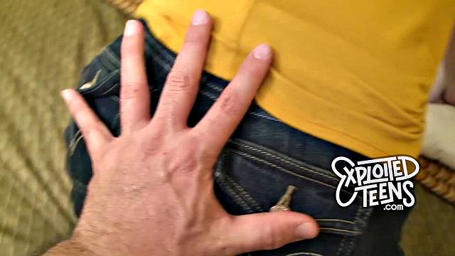 Watch this young and slim newbie show off her amazing body in POV lingerie and thongs