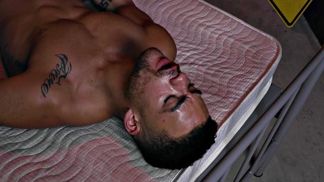 Cocksucking stud rimmed and fingered after raw sex