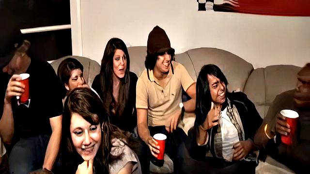 Couple watching and fucking by everyone during party