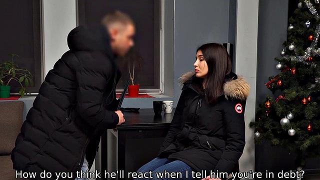 A Russian teen get her tight pussy punished with a hard dick in her jeans