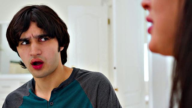 MommyBlowsBest - My Hot Brunette Stepmom Gave Me A Footjob And I Titty Fucked Her