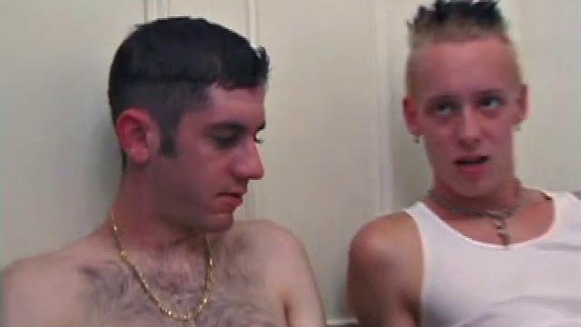 Roar and Tag watch a little porn while rubbing around on their jeans. Then pants drop and so does Roar. He wastes no time getting his lips around Tag's long cock. Roar strokes his dick, while sucking Tag.