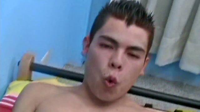 Assfucked Hispanic twink spoiled at home by hard cock