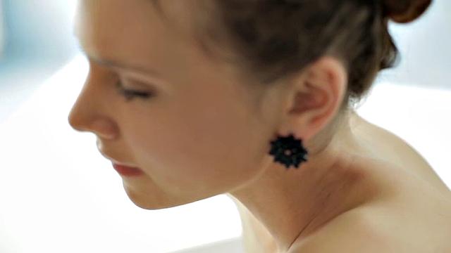 Mary in lovely chick getting vibrations