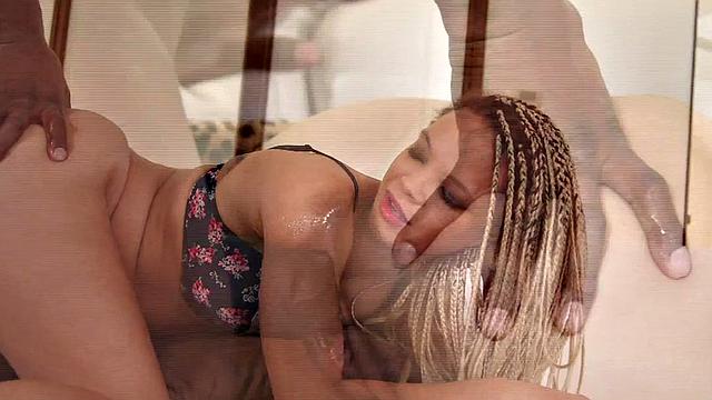 Ebony nanny blowing her boss after doggystyle fucking