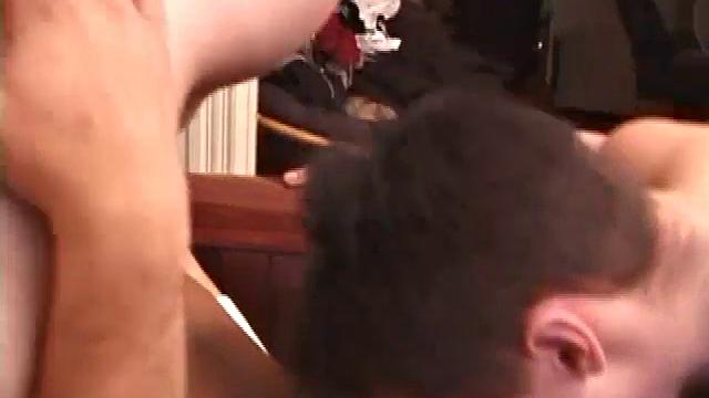 Gunner Raines makes his way into the laps of both Devin Hart and Roar, with no complaints from either boy. Not to be outdone, Devin gets into the game too, happily blowing Roar when it's his turn.