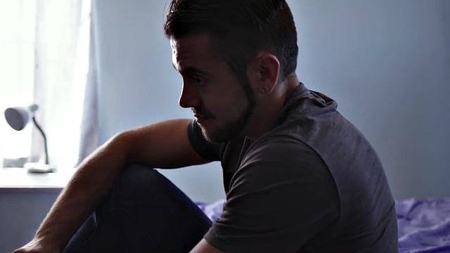 Deepthroating tattooed babe barebacked on the bed