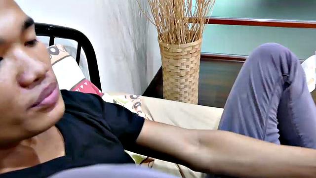 This smooth slim Asian twink loves the smell of his socks and shoes after a long day at work. He's horny for the sweet aroma of his sweaty feet, so he starts his foot fetish solo action.