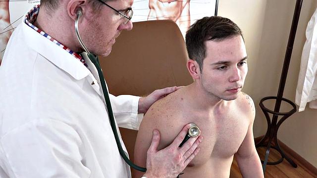 Petite twink barebacked by his doctor in infirmary