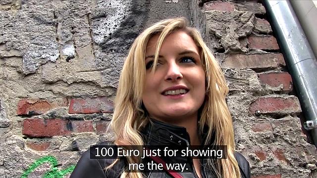 Big Tits Teacher with tattoos fucks for cash & takes a leather thong in her mouth