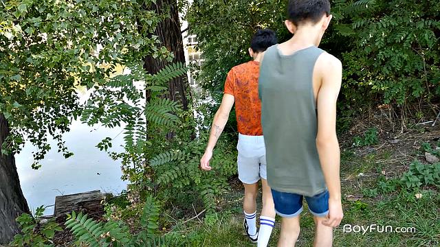 Andy Ford and Roman Capellini strip down and get wild with passionate gay sex