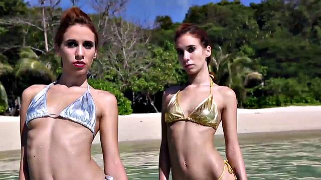 Fox Twins Dancing Outdoors