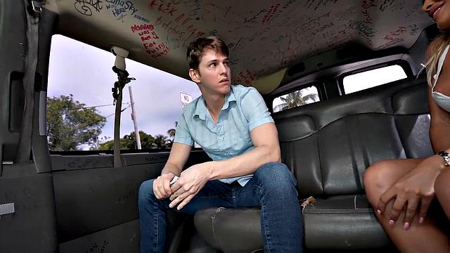 Well paid stud fucks facial gay in public outdoor van