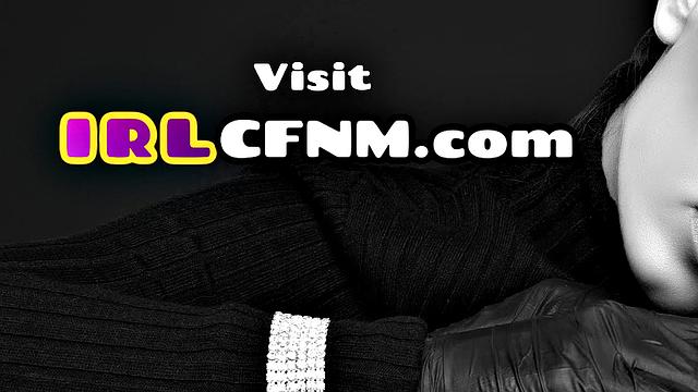 CFNM amateur with glasses sucks cock till cumshot