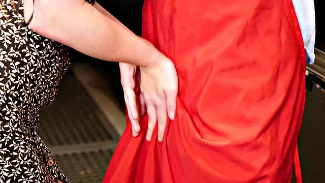 Busty redhead, Harper Red, is so wet and horny that she must get dick in the this instant