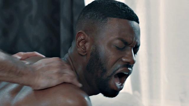 Black bottom gets sucked then bent over and fucked