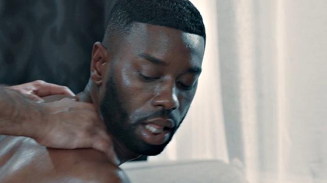 Black bottom gets sucked then bent over and fucked