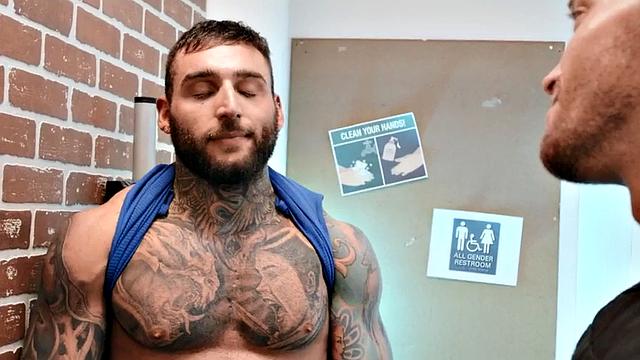 Gay man fucked by police officer from behind in asshole