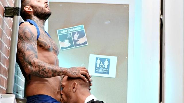 Gay man fucked by police officer from behind in asshole