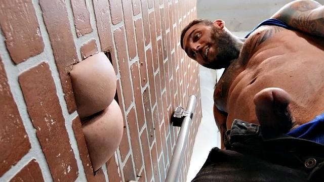 Gay man fucked by police officer from behind in asshole