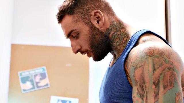 Gay man fucked by police officer from behind in asshole