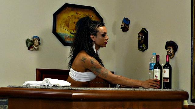 Tattooed Trans Isa Potter Jams a Thick Dildo Up Her Rectum