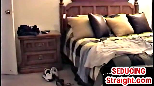 Vintage str8 guy 1st time jerks for gay porn in solo homemade