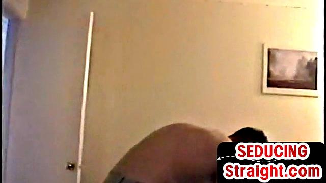 Vintage str8 guy 1st time jerks for gay porn in solo homemade