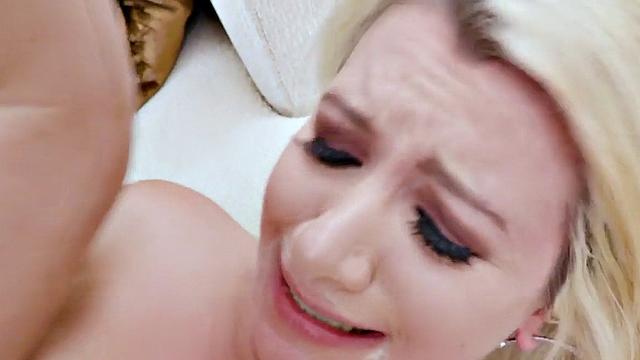 Bigbutt blonde babe rimmed and anally drilled with BBC