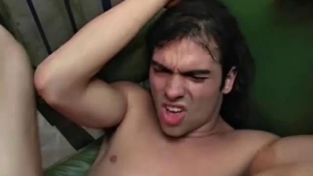 Llopo de Brito invites Manoel Velho up to his pad for a few minutes. One thing leads to another and soon Llopo is sucking on Manoel's dick, taking face slappings from it during rests.