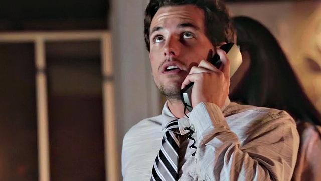 Black office babe facefucked before sex and facial