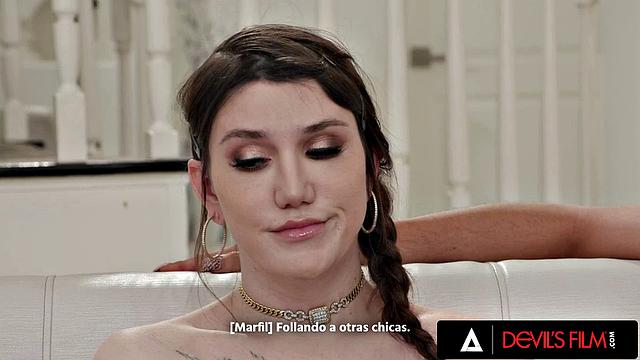 DEVILS FILM - Three Gorgeous Trans Are Doing A Luscious Train