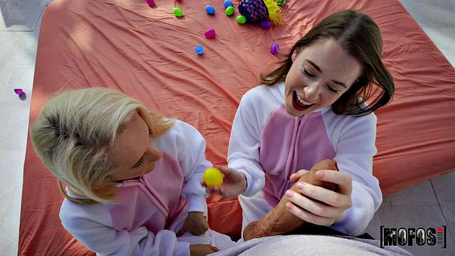 Two Bunnies, One Man