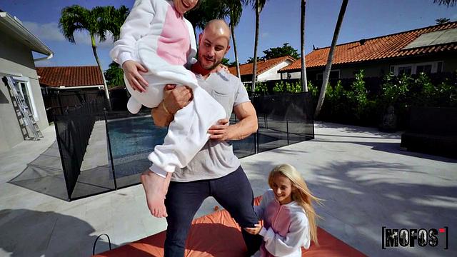 Two Bunnies, One Man