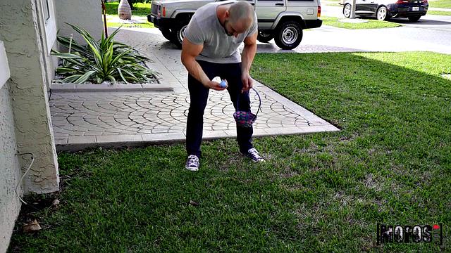 Two Bunnies, One Man