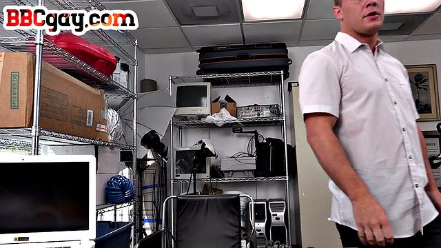 White office guy doggystyled by boss