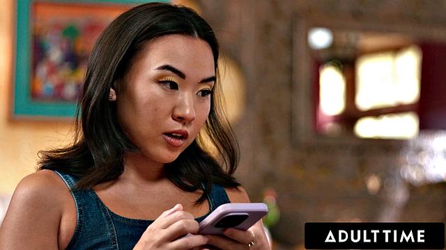 ADULT TIME - Bratty Stepbae Kimmy Kimm Seduces MILF Romi Rain To Play With Her Pussy