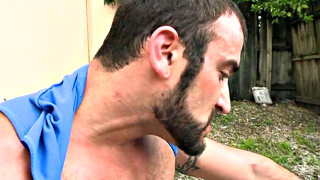 Young guy gets his ass drilled by a dirty fucker in the great outdoors