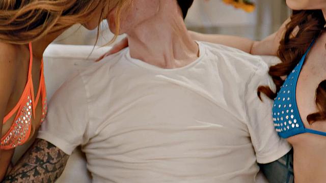 ADULT TIME - Casey Kisses and Owen Gray Double Team Kylie Le Beau During WILD 3-WAY!