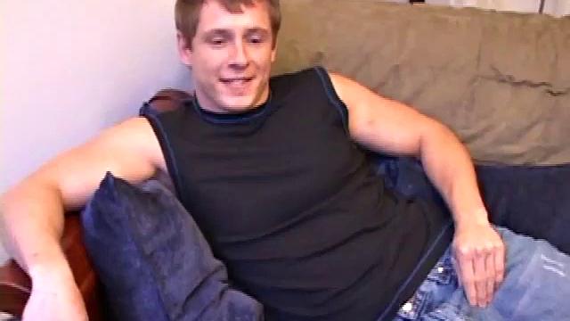 Tommy D is on the sofa for another hot stroke show. After stripping naked, he's primed and ready to go. With cock in hand, he works up a boner and starts the journey to climax.